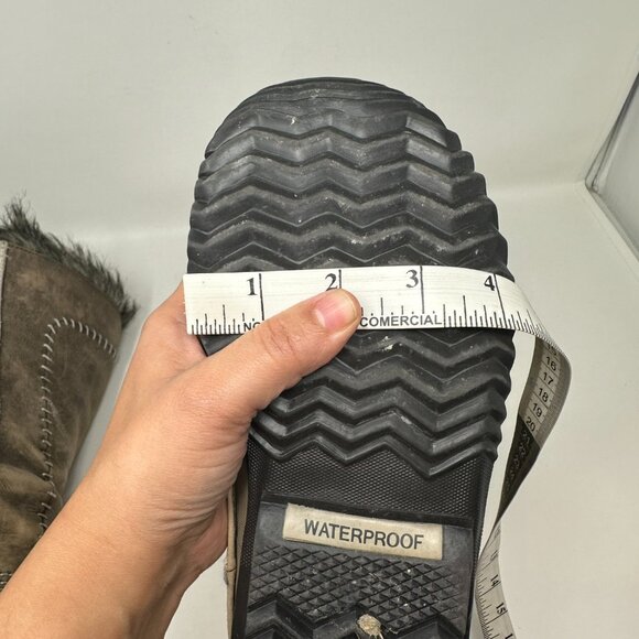 Sorel Cate The Great NL1642-221 Tusk Stone Brown Leather Tall Boots 6 - Picture 12 of 16